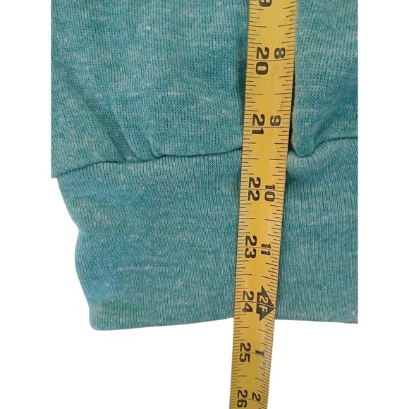 Vintage 1970s 1980s Healthknit USA Made XL TEAL Short Sleeve MUSCLE Sweatshirt - Picture 13 of 16
